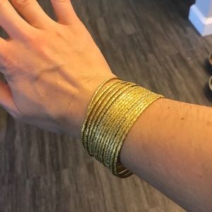 Sparkly gold bangles